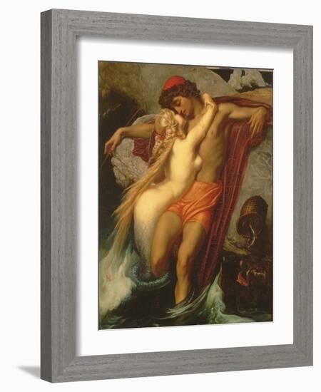 The Fisherman and the Syren: from a Ballad by Goethe, 1857-Frederick Leighton-Framed Giclee Print