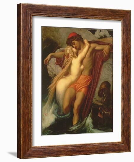 The Fisherman and the Syren: from a Ballad by Goethe, 1857-Frederick Leighton-Framed Giclee Print