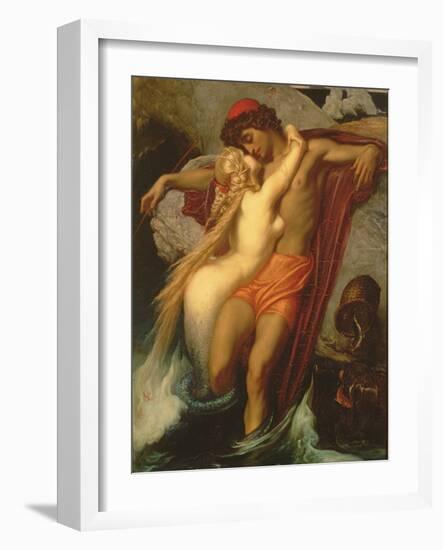 The Fisherman and the Syren: from a Ballad by Goethe, 1857-Frederick Leighton-Framed Giclee Print