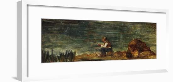 The Fisherman on the Rock; Le Pecheur Au Rocher, 1862-1864-Paul Cézanne-Framed Giclee Print