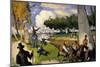 The Fishermen (Fantastic Scene), c.1875-Paul Cezanne-Mounted Giclee Print