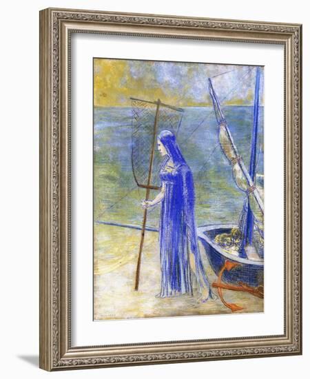 The Fisherwoman, 1900-Odilon Redon-Framed Giclee Print