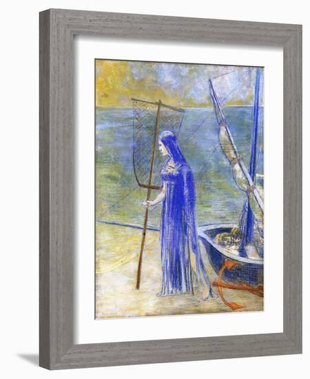 The Fisherwoman, 1900-Odilon Redon-Framed Giclee Print