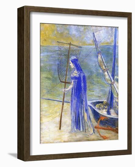 The Fisherwoman, 1900-Odilon Redon-Framed Giclee Print