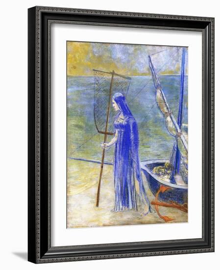 The Fisherwoman, 1900-Odilon Redon-Framed Giclee Print