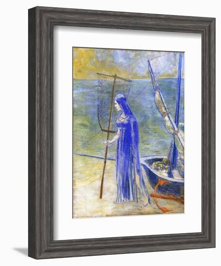 The Fisherwoman, 1900-Odilon Redon-Framed Giclee Print
