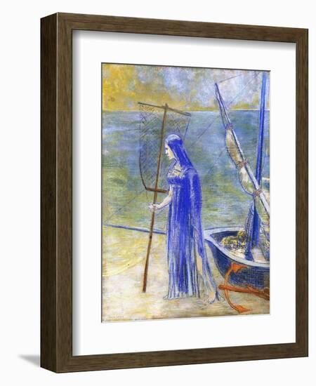 The Fisherwoman, 1900-Odilon Redon-Framed Giclee Print