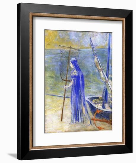 The Fisherwoman, 1900-Odilon Redon-Framed Giclee Print