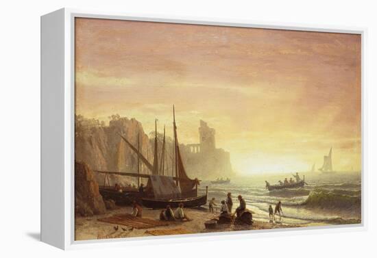 The Fishing Fleet, 1862-Albert Bierstadt-Framed Premier Image Canvas