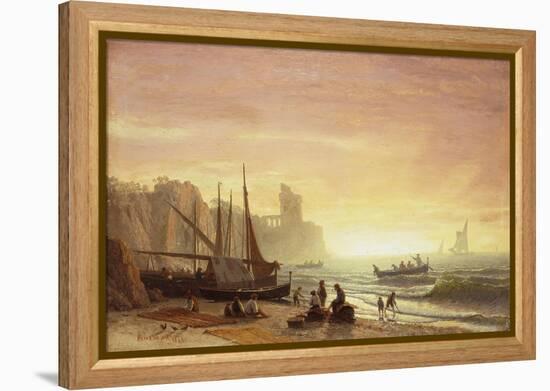 The Fishing Fleet-Albert Bierstadt-Framed Premier Image Canvas