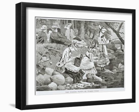 the Fishing Party-- , 1869 (Wood Engraving on Paper)-Winslow Homer-Framed Giclee Print
