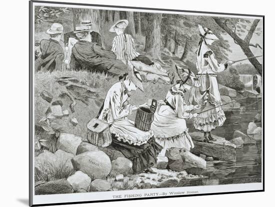 the Fishing Party-- , 1869 (Wood Engraving on Paper)-Winslow Homer-Mounted Giclee Print