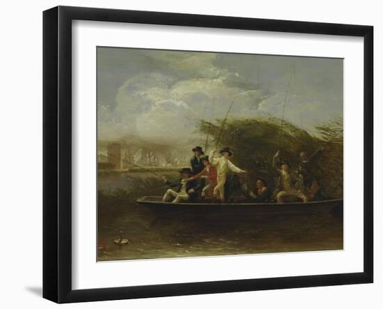 The Fishing Party - a Party of Gentlemen Fishing from a Punt, 1794-Benjamin West-Framed Giclee Print