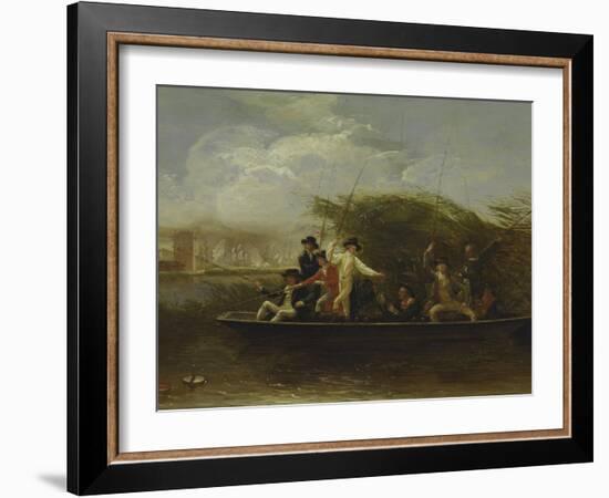 The Fishing Party - a Party of Gentlemen Fishing from a Punt, 1794-Benjamin West-Framed Giclee Print