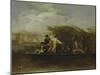 The Fishing Party - a Party of Gentlemen Fishing from a Punt, 1794-Benjamin West-Mounted Giclee Print