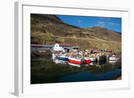 The Fishing Port of Nordurfjordur, Arneshreppur, West Fjords, Iceland, Polar Regions-Ethel Davies-Framed Photographic Print