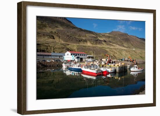 The Fishing Port of Nordurfjordur, Arneshreppur, West Fjords, Iceland, Polar Regions-Ethel Davies-Framed Photographic Print