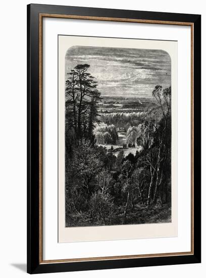 The Fishing Temple, Virginia Water, from the Belvidere, Windsor, UK, 19th Century-null-Framed Giclee Print