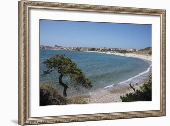 The Fishing Village, Resort and Beach of Isola Rossa, Sardinia, Italy, Mediterranean-Ethel Davies-Framed Photographic Print