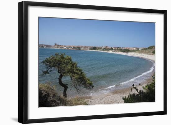 The Fishing Village, Resort and Beach of Isola Rossa, Sardinia, Italy, Mediterranean-Ethel Davies-Framed Photographic Print