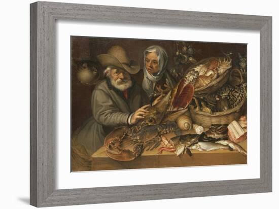 The Fishmarket-Bartolomeo Passarotti-Framed Giclee Print