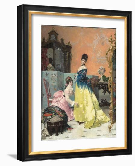 The Fitting-Alfred Emile Stevens-Framed Giclee Print