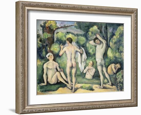 The Five Bathers, ca. 1880-82-Paul Cézanne-Framed Giclee Print