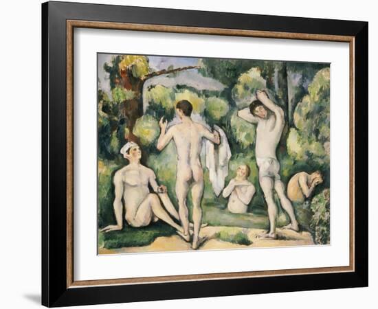 The Five Bathers, circa 1880-82-Paul Cézanne-Framed Giclee Print