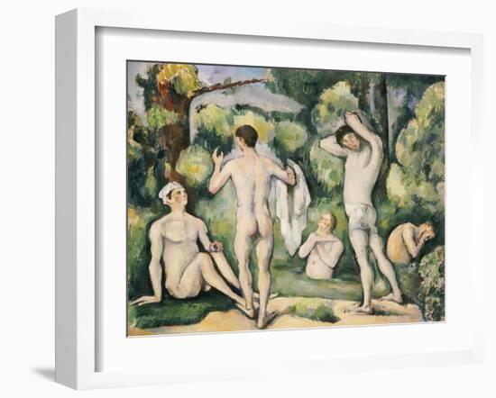 The Five Bathers, circa 1880-82-Paul Cézanne-Framed Giclee Print