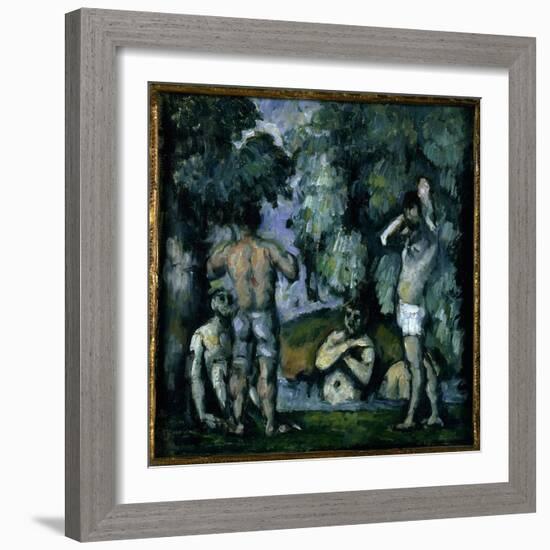 The Five Bathers-Paul Cézanne-Framed Giclee Print