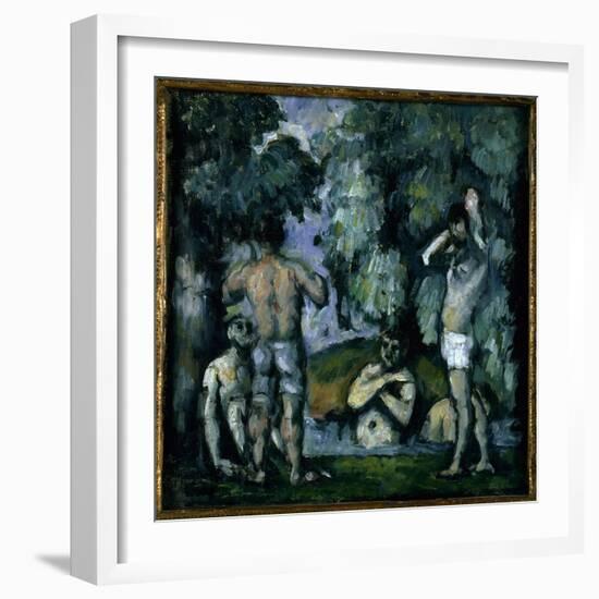 The Five Bathers-Paul Cézanne-Framed Giclee Print