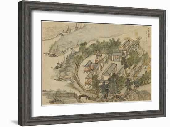 The Five Deer Hermitage, Early 17th C-Li Shida-Framed Giclee Print