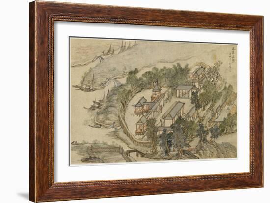 The Five Deer Hermitage, Early 17th C-Li Shida-Framed Giclee Print