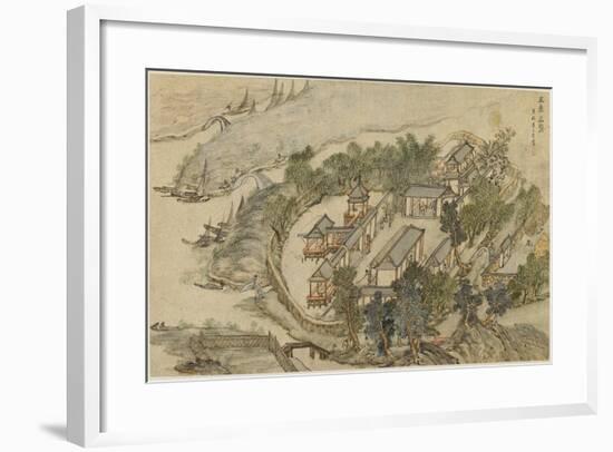 The Five Deer Hermitage, Early 17th C-Li Shida-Framed Giclee Print