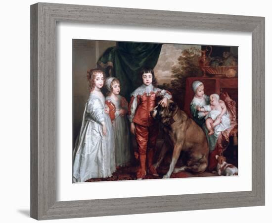 The Five Eldest Children of Charles I,1637-Sir Anthony Van Dyck-Framed Giclee Print