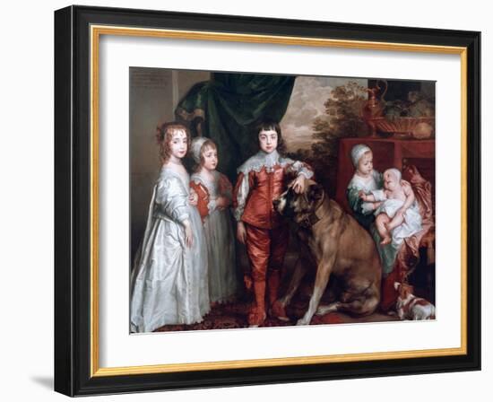 The Five Eldest Children of Charles I,1637-Sir Anthony Van Dyck-Framed Giclee Print