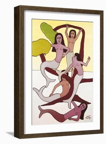 The Five Mermaids (Los Cinco Sirenas), 1970-null-Framed Giclee Print