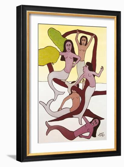 The Five Mermaids (Los Cinco Sirenas), 1970-null-Framed Giclee Print
