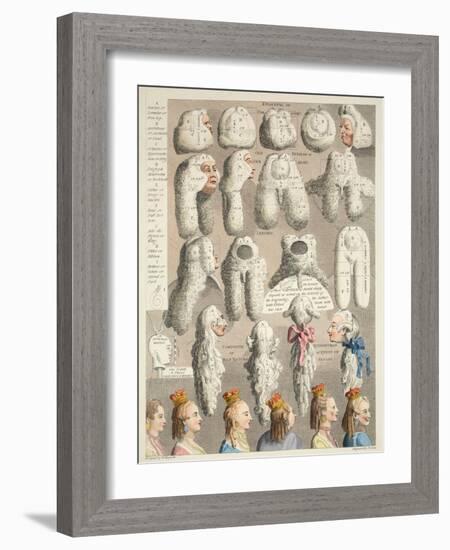 The Five Orders of Perriwigs, Illustration from 'Hogarth Restored: the Whole Works of the…-William Hogarth-Framed Giclee Print