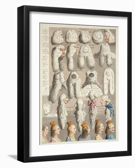 The Five Orders of Perriwigs, Illustration from 'Hogarth Restored: the Whole Works of the…-William Hogarth-Framed Giclee Print