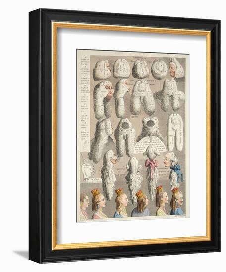 The Five Orders of Perriwigs, Illustration from 'Hogarth Restored: the Whole Works of the…-William Hogarth-Framed Giclee Print