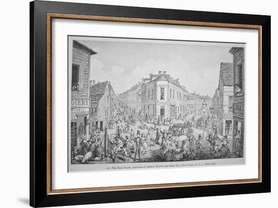 The Five Points, Junction of Baxter, Worth and Park Streets, New York, C.1829-George Catlin-Framed Giclee Print