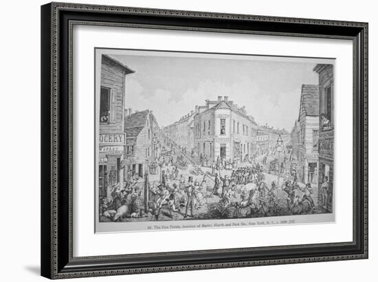 The Five Points, Junction of Baxter, Worth and Park Streets, New York, C.1829-George Catlin-Framed Giclee Print