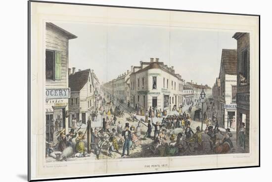The Five Points, Junction of Baxter, Worth and Park Streets, New York-George Catlin-Mounted Giclee Print