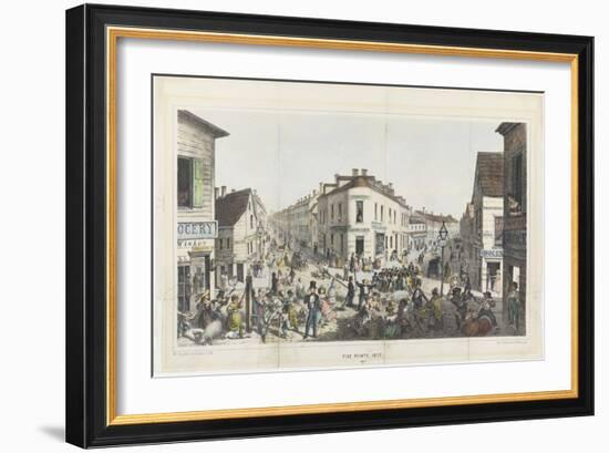 The Five Points, Junction of Baxter, Worth and Park Streets, New York-George Catlin-Framed Giclee Print