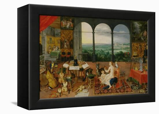 The Five Senses: Hearing-Jan Brueghel the Elder-Framed Premier Image Canvas