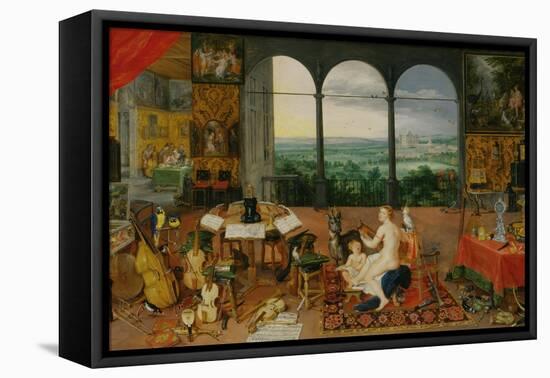 The Five Senses: Hearing-Jan Brueghel the Elder-Framed Premier Image Canvas