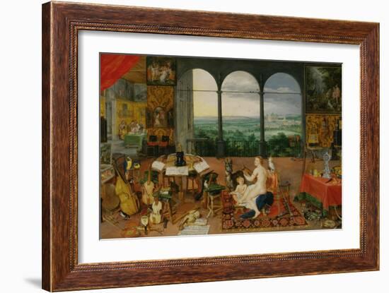 The Five Senses: Hearing-Jan Brueghel the Elder-Framed Giclee Print