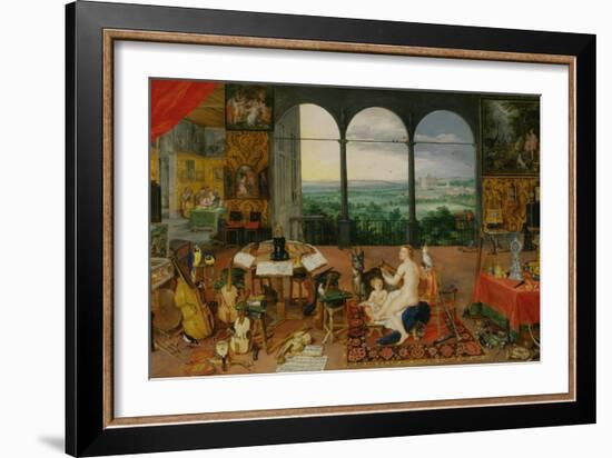 The Five Senses: Hearing-Jan Brueghel the Elder-Framed Giclee Print