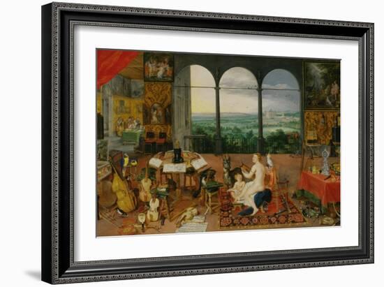 The Five Senses: Hearing-Jan Brueghel the Elder-Framed Giclee Print